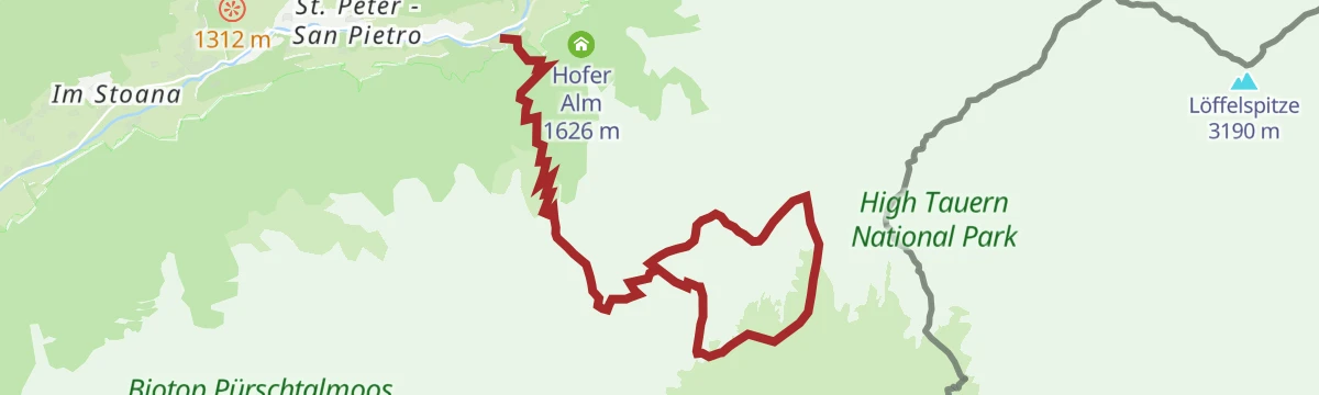 Route map: Schneespitz